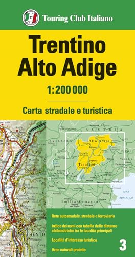 Trentino Alto Adige 1:200.000 (Carte regionali 1:200.000) von Touring