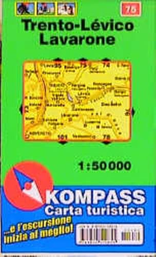Trento - Levico - Lavarone: Mit Kurzführer und alpinen Skirouten. 1:50000. Dt. /Ital. (KOMPASS Wanderkarte) von KOMPASS-Karten