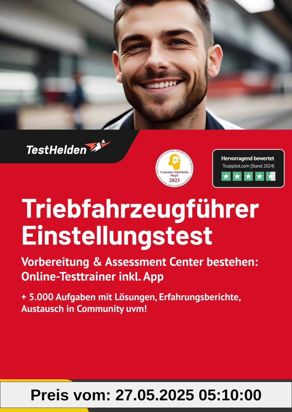 Triebfahrzeugführer Einstellungstest Vorbereitung & Assessment Center bestehen: Online-Testtrainer inkl. App I + 5.000 Aufgaben mit Lösungen, Erfahrungsberichte, Austausch in Community uvm! Triebfahrzeugführer Einstellungstest Vorbereitung & Assessment Center bestehen: Online-Testtrainer inkl. App I + 5.000 Aufgaben mit Lösungen, Erfahrungsberichte, Austausch in Community uvm!