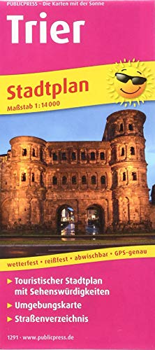 Trier: Touristischer Stadtplan mit Sehenswürdigkeiten und Straßenverzeichnis. 1 : 14 000 (Stadtplan: SP) von Publicpress