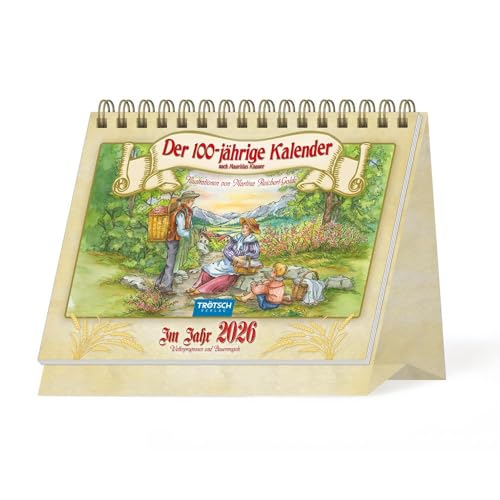 Trötsch Aufstellkalender Der 100-jährige Kalender 2026: Aufstellkalender Tischkalender von TROTSCH