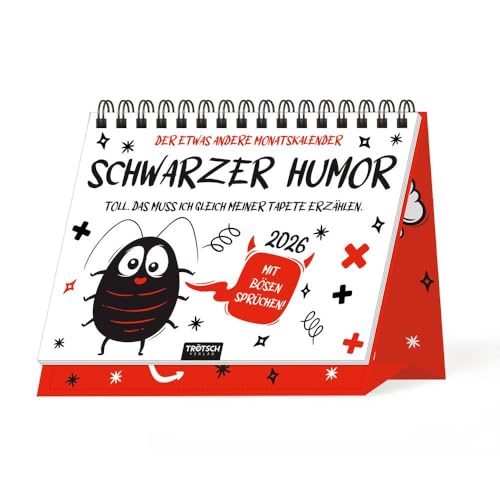 Trötsch Aufstellkalender Schwarzer Humor 2026: Aufstellkalender Tischkalender von TROTSCH