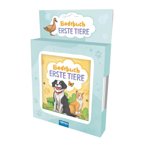 TRÖTSCH - Badebuch "Erste Tiere" | Wasserfestes Badebuch mit liebevoll gestalteten Tierbildern: Kinderbuch Badebuch Spielbuch Entdeckerbuch von TROTSCH