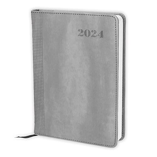 Trötsch Buchkalender A5 Grau 2024: Tagesplaner