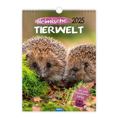 Trötsch Classickalender Heimische Tierwelt 2025: Wandkalender