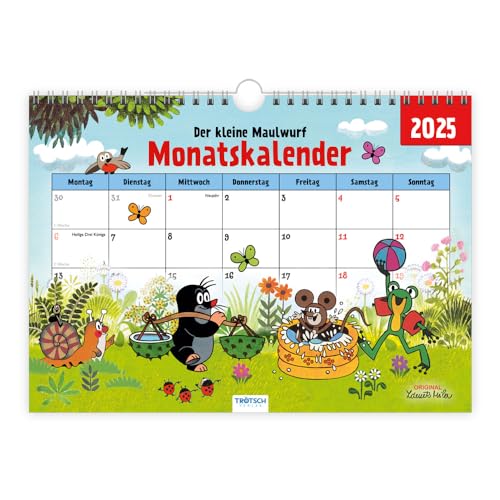 Trötsch Der kleine Maulwurf Monatsterminer Monatskalender 2025: Monatskalender Planer Bürokalender Terminer von Trötsch Verlag GmbH & Co. KG