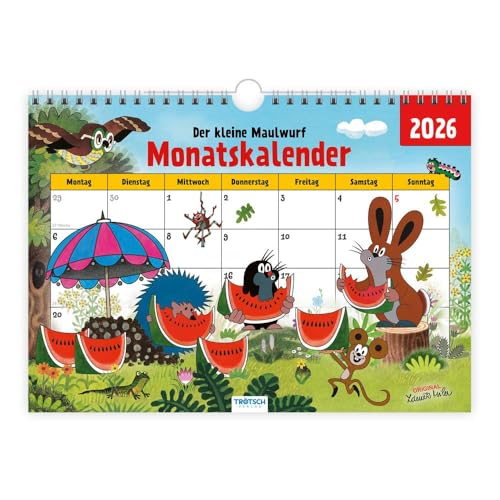 Trötsch Der kleine Maulwurf Monatsterminer Monatskalender 2026: Monatskalender Planer Bürokalender Terminer von TROTSCH