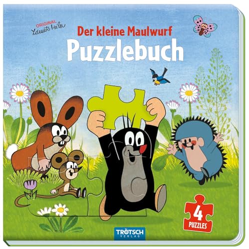 Trötsch Der kleine Maulwurf Puzzlebuch mit 4 Puzzle Maulwurf: Beschäftigungsbuch Entdeckerbuch Puzzlebuch