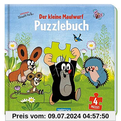 Trötsch Der kleine Maulwurf Puzzlebuch mit 4 Puzzle Maulwurf: Beschäftigungsbuch Entdeckerbuch Puzzlebuch