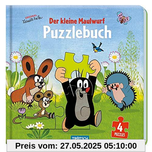 Trötsch Der kleine Maulwurf Puzzlebuch mit 4 Puzzle Maulwurf: Beschäftigungsbuch Entdeckerbuch Puzzlebuch