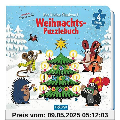 Trötsch Der kleine Maulwurf Puzzlebuch mit 4 Puzzle Weihnachten: Beschäftigungsbuch Entdeckerbuch Puzzlebuch