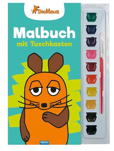 Trötsch Die Maus Malbuch mit Tuschkasten und Pinsel: Beschäftgungsbuch Ausmalbuch