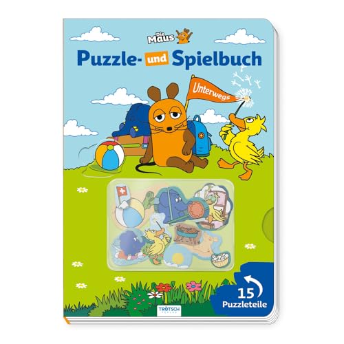 Trötsch Die Maus Puzzle- und Spielbuch: Kinderbuch Beschäftigungsbuch Entdeckerbuch Puzzlebuch von TROTSCH