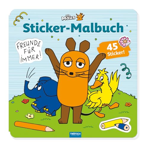 Trötsch Die Maus Stickermalbuch Malbuch mit Stickern von TROTSCH