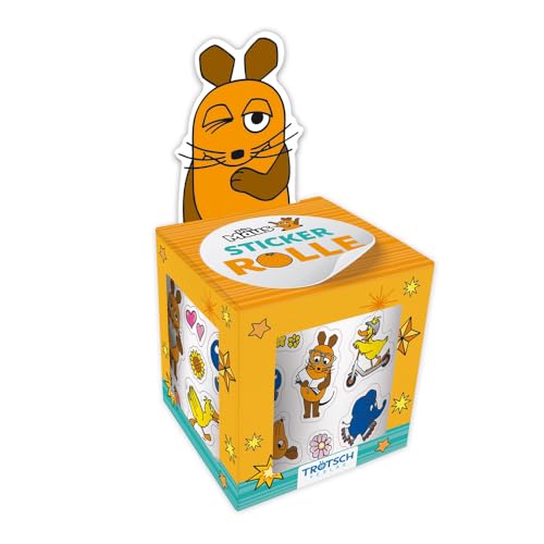 Trötsch Die Maus Stickerrolle Sticker: Aufkleber zum Verzieren und Verschenken von TROTSCH