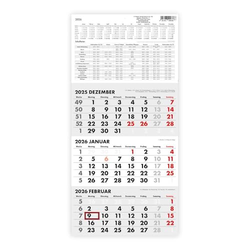 Trötsch Dreimonatskalender Drei-Monatskalender 2026: mit Datumschieber Trötsch Dreimonatskalender Drei-Monatskalender 2026: mit Datumschieber von TROTSCH