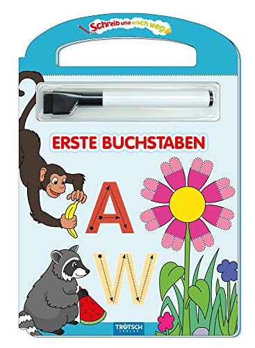 Trötsch Erste Buchstaben Schreib und wisch weg mit Stift: Übungsheft Lernheft Vorschule Grundschule (Schreib und Wisch Weg Lernhefte) von Trtsch Verlag GmbH