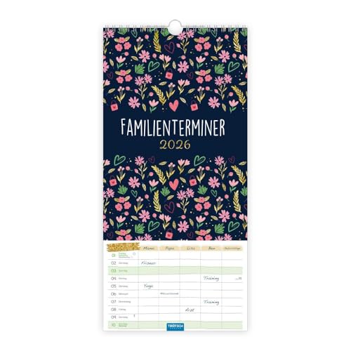 Trötsch Familienkalender Familienterminer 2026: Wandkalender von TROTSCH