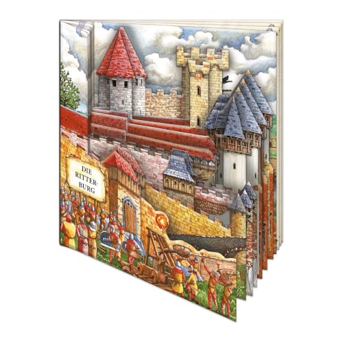 TRÖTSCH - Entdeckerbuch "Die Ritterburg" | Kinderbuch mit Gucklöchern für Einblicke in das Leben der Ritter. Liebevoll illustriertes Fensterbuch mit detailreichen Szenen in 3D-Optik | Ab 3 Jahren