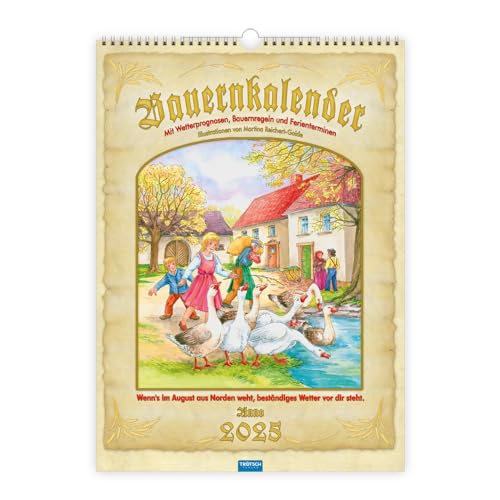 Trötsch Großbildkalender Bauernkalender 2025 mit Wetterprognosen Bauernregeln und Ferienterminen: Wandkalender von Trötsch Verlag GmbH & Co. KG