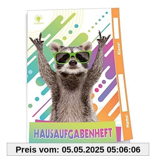 Trötsch Hausaufgabenheft für Schlaue Waschbär: A5, 96 Seiten, mit extra starkem Klarsichtumschlag Trötsch Hausaufgabenheft für Schlaue Waschbär: A5, 96 Seiten, mit extra starkem Klarsichtumschlag