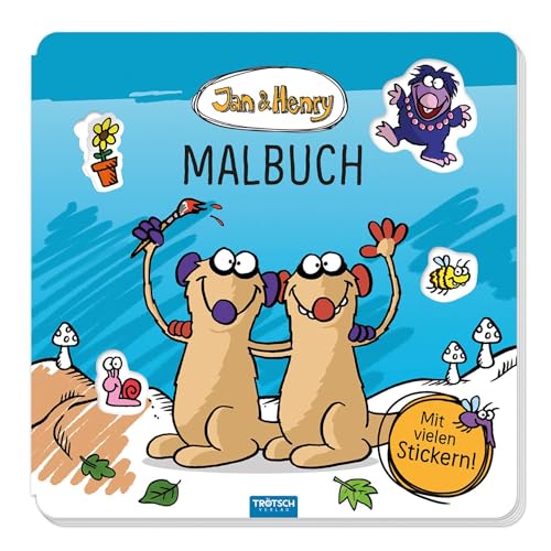 Trötsch Jan und Henry Malbuch mit Stickern: Malbuch Beschäftigungsbuch Ausmalbuch Stickerbuch (Jan & Henry) (Jan & Henry)