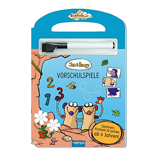 Trötsch Jan und Henry Schreib und wisch weg Pappenbuch Vorschulspiele: Beschäftigungsbuch Lernbuch Übungsbuch Trötsch Jan und Henry Schreib und wisch weg Pappenbuch Vorschulspiele: Beschäftigungsbuch Lernbuch Übungsbuch