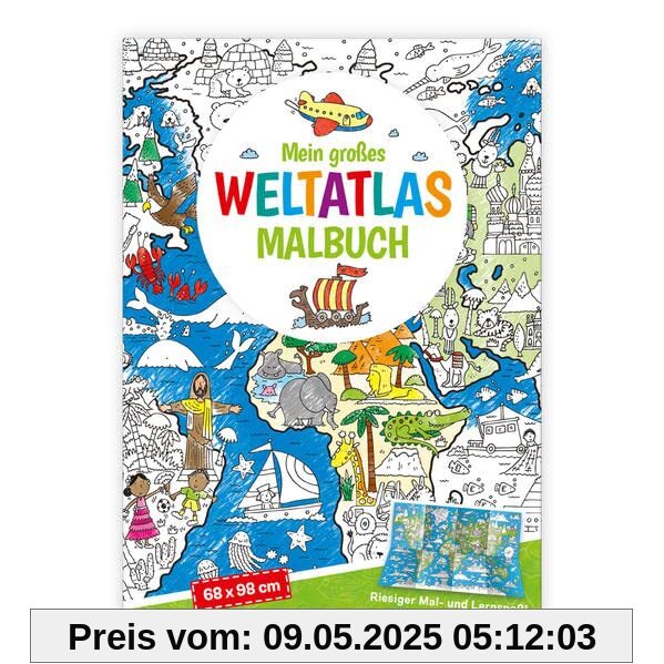 Trötsch Malbuch Mein großes Weltatlas Malbuch: Malbuch Ausmalbuch