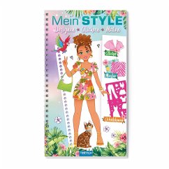 Trötsch Malbuch mit Schablonen und Stickern Mein Style Holiday von Trötsch