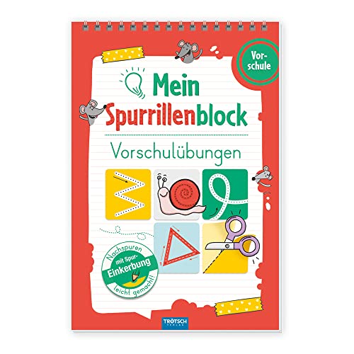 Trötsch Mein Spurrillenblock Vorschulübungen Übungsbuch: Übungsbuch Beschäftigungsbuch Lernbuch von Trötsch Verlag GmbH