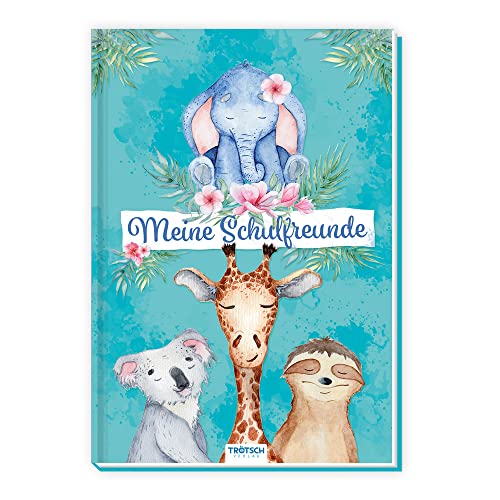 TRÖTSCH - Meine Schulfreunde "Tierfreunde" | Freundebuch mit liebevollen Tiermotiven für Schulfreunde: Freundebuch Schulfreunde Erinnerungsalbum von TROTSCH