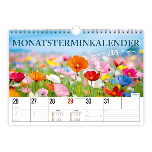 Trötsch Monatsterminer Monatsterminkalender mit Fotocover 2025: mit Wire-O-Bindung von Trötsch Verlag GmbH & Co. KG
