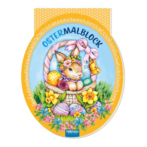 Trötsch Ostermalblock mit Glitzerstein: Ausmalblock Beschäfigungsmalbuch Malblock von TROTSCH