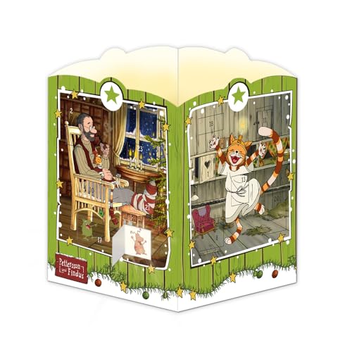 Trötsch Pettersson und Findus Windlicht Adventskalender: Karte Weihnachtskarte Adventskarte Adventsgrüße von TROTSCH