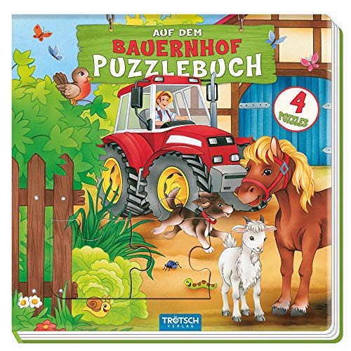 Trötsch Puzzlebuch mit 4 Puzzle Bauernhof: Beschäftigungsbuch Entdeckerbuch Puzzlebuch von Trtsch Verlag GmbH