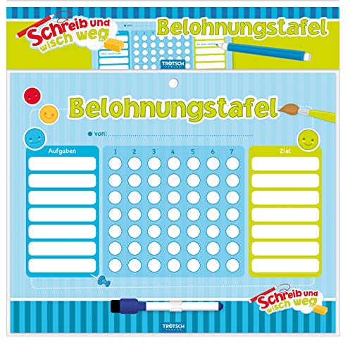 Trötsch Schreib und Wisch Weg Belohnungstafel mit Stift: 20 x 25 cm Trötsch Schreib und Wisch Weg Belohnungstafel mit Stift: 20 x 25 cm