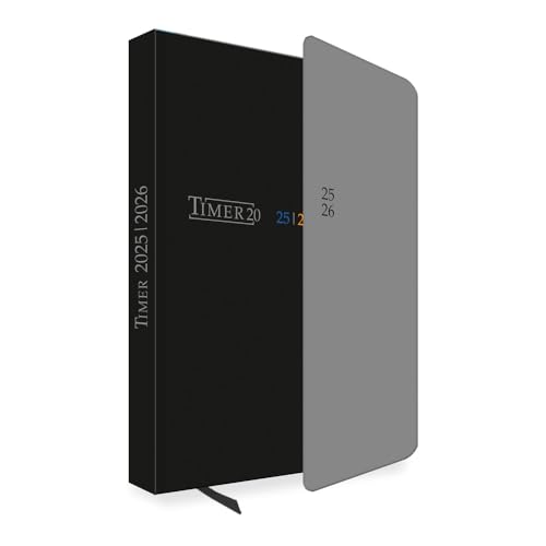 TRÖTSCH - Schülerkalender mit Klappe Black 25/26: Schulplaner Hausaufgabenheft Timer Terminkalender von TROTSCH