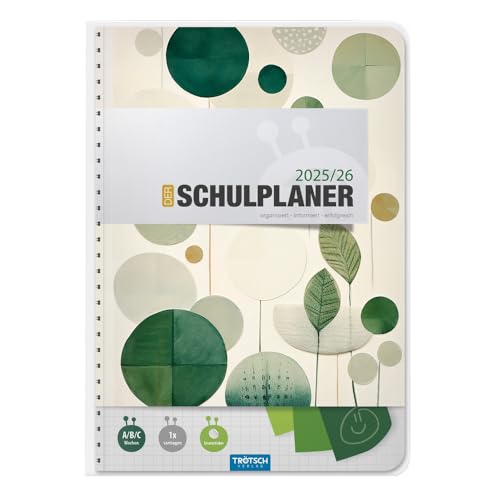 TRÖTSCH - Schulplaner Grün 25/26: Planer Schülerkalender Hausaufgabenheft Timer von TROTSCH