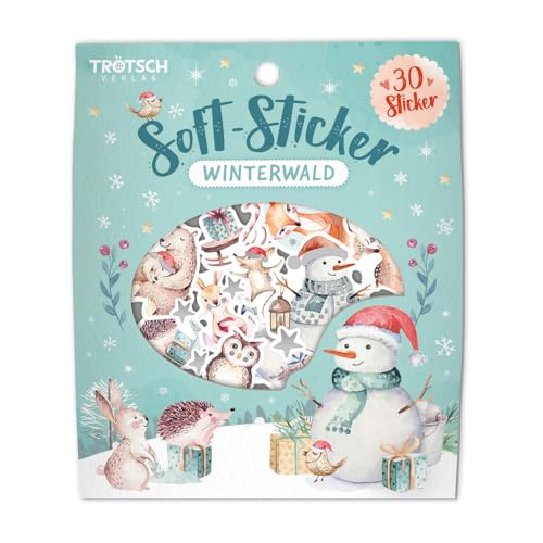 Trötsch Soft-Sticker Winterwald: Aufkleber zum Verzieren und Verschenken von TROTSCH