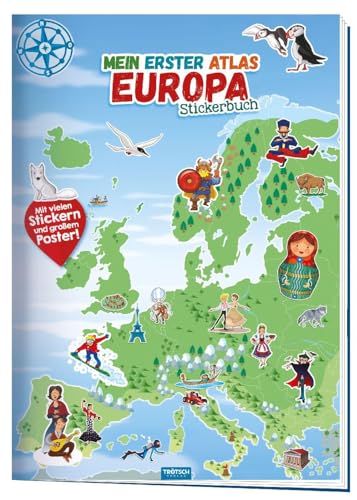 Trötsch Stickerbuch Mein erster Atlas Europa: Stickerbuch Beschäftigungbuch Lernbuch Trötsch Stickerbuch Mein erster Atlas Europa: Stickerbuch Beschäftigungbuch Lernbuch