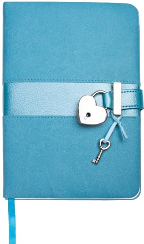 Trötsch Tagebuch "matt & shiny" blau mit Lesebändchen: mit Schloss und Schlüssel