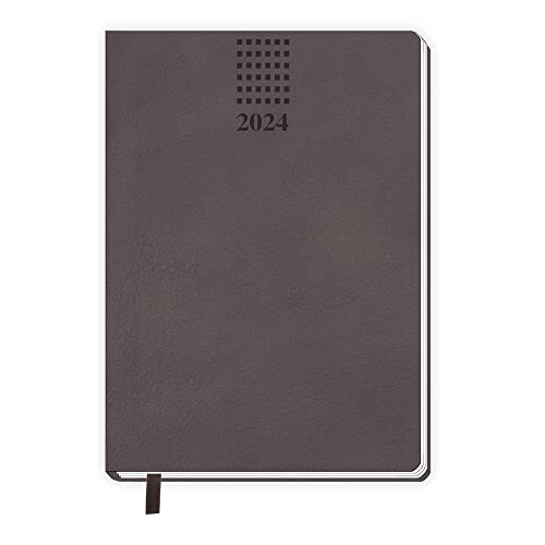 Trötsch Taschenkalender A6 Soft Touch Anthrazit 2024: Soft Touch Terminkalender von Trötsch Verlag GmbH & Co. KG