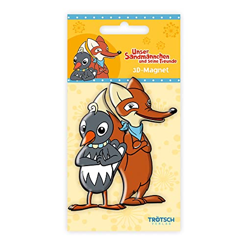 Trötsch Unser Sandmännchen 3D-Magnet Fuchs und Elster: Fuchs und Elster Magnet