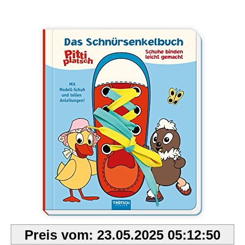 Trötsch Unser Sandmännchen Das Schnürsenkelbuch Pittiplatsch Schuhe binden leicht gemacht: Übungsbuch Lernbuch Schuhbuch