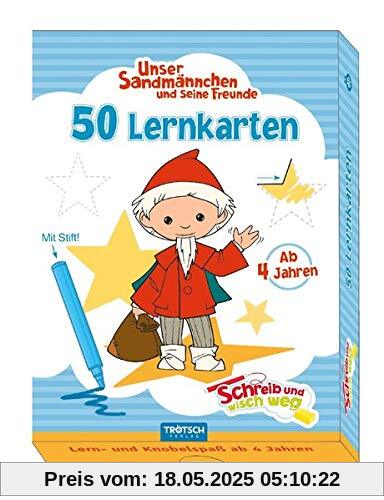 Trötsch Unser Sandmännchen Lernkarten Schreib und wisch weg mit Stift: Übungsheft Lernheft Vorschule Grundschule