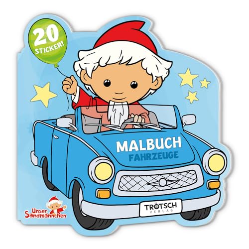 Trötsch Unser Sandmännchen Mini-Malbuch mit Stickern Fahrzeuge (Ab 3 Jahren): Stickermalbuch Malbuch Trötsch Unser Sandmännchen Mini-Malbuch mit Stickern Fahrzeuge (Ab 3 Jahren): Stickermalbuch Malbuch von TROTSCH