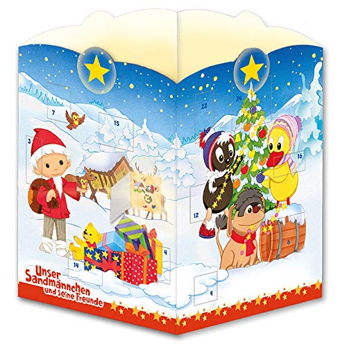 Trötsch Unser Sandmännchen Postkarte zum Aufstellen Windlicht-Adventskalender Sandmann: Karte Weihnachtskarte von Trötsch