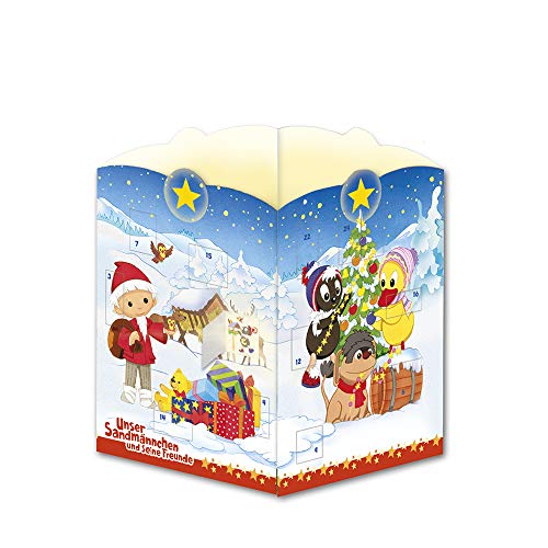 Trötsch Unser Sandmännchen Postkarte zum Aufstellen Windlicht-Adventskalender Sandmann: Karte Weihnachtskarte von TROTSCH