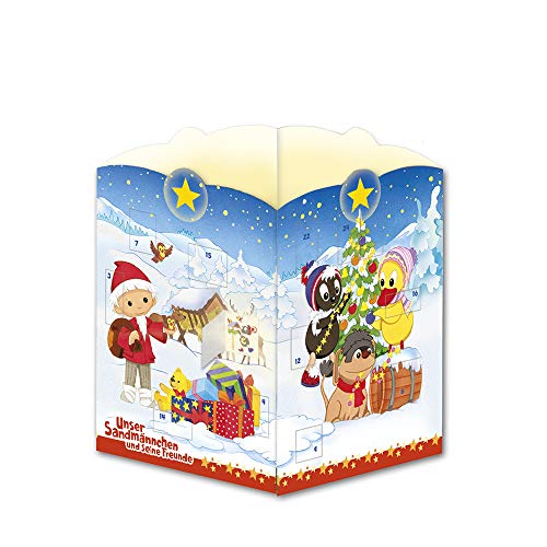 Trötsch Unser Sandmännchen Postkarte zum Aufstellen Windlicht-Adventskalender Sandmann: Karte Weihnachtskarte von Trötsch