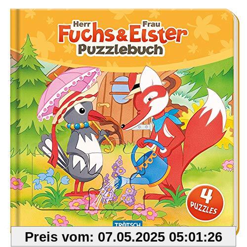 Trötsch Unser Sandmännchen Puzzlebuch mit 4 Puzzle Fuchs und Elster: Beschäftigungsbuch Entdeckerbuch Puzzlebuch